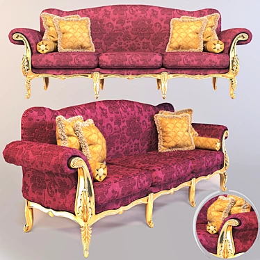 Classic Elegance: Sofa No3 3D model image 1 