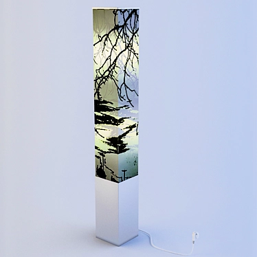 Elegant Sakura Floor Lamp 3D model image 1 