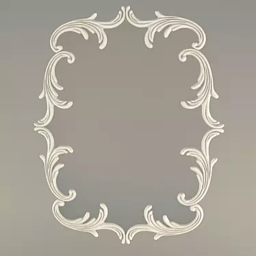 Elegant Wall Mirror 3D model image 1 