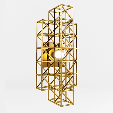 Brass Wall Sconce 3D model image 1 