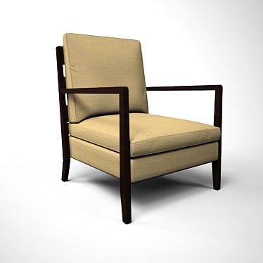 Elegant Wood Armchair: Porada Bryant 3D model image 1 