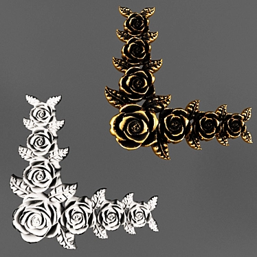 Elegant Floral Fretwork 3D model image 1 