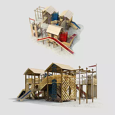 Kids Outdoor Playset 3D model image 1 