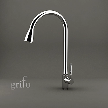 Stylish Sink Faucet 3D model image 1 