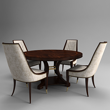 Table + chairs from the collection of ST JAMES PLACE company Schnadig