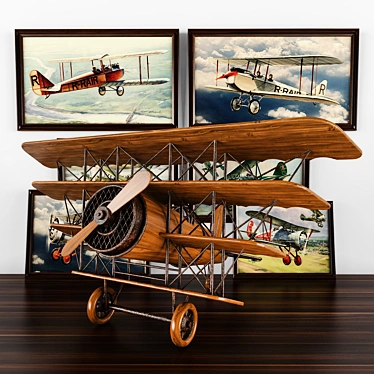 Aviation Dreams Figurine 3D model image 1 