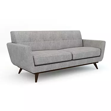 Modern Nixon Loveseat: Versatile Materials, Sleek Design 3D model image 1 