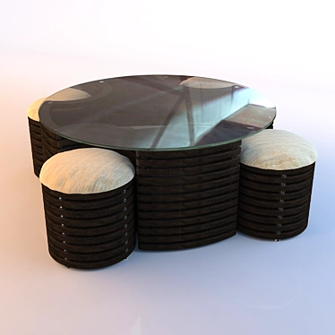 Title: Modern Table Set 3D model image 1 