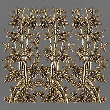 Bamboo Branches Bas-Relief 3D model image 1 