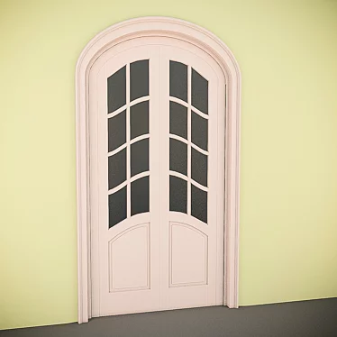 Elegant French Doors 3D model image 1 