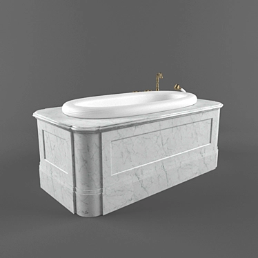 Luxury Spa Bath: 1700x900x650 3D model image 1 