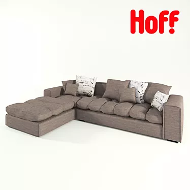 Hoff Sanremo: Elegantly Comfortable Sofa 3D model image 1 