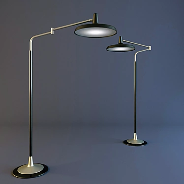 Rotating Pivot Floor Lamp | Modern Design 3D model image 1 