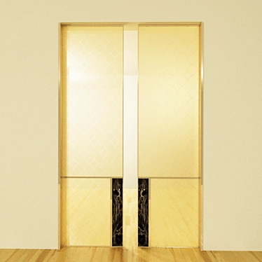 Elegant Longhi Sliding Glass Doors 3D model image 1 