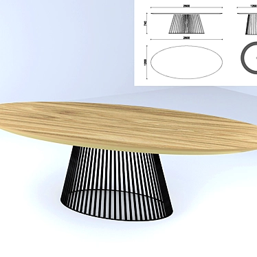 Colli Casa Dining Table - Italian Elegance 3D model image 1 