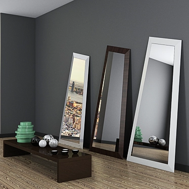 Sleek Reflections: Mirrors LOOK by Ozzio 3D model image 1 