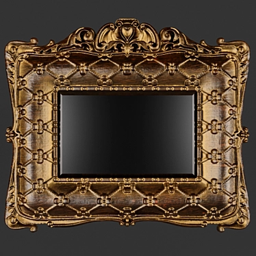 Baroque Gold Mirror: Luxury Wall Décor 3D model image 1 