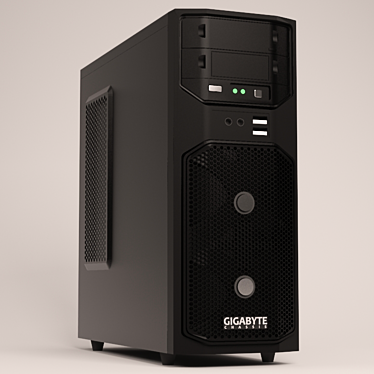 Gigabyte GZ-G Chassis: Sleek and Sturdy 3D model image 1 