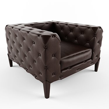 Elegance Leather Chair 3D model image 1 