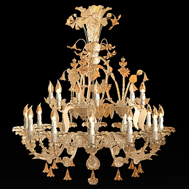 Elegant Venetian Chandelier: Arte Veneziana LV20/12+6 3D model image 1 