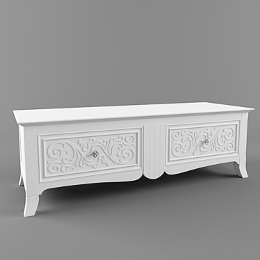 Deco Collection: Low Chest of Drawers 3D model image 1 