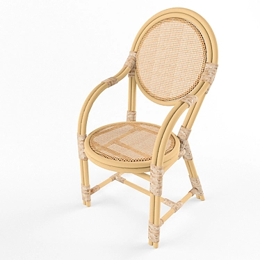 Natural Rattan Chair: Elegant and Durable 3D model image 1 