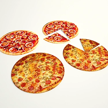 Title: Extra Crispy Wheat Pizza 3D model image 1 