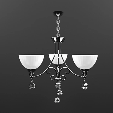 WUNDERLICHT 56472 Glass Chandelier 3D model image 1 