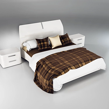 Miami 160 Bed: Sleek and Stylish 3D model image 1 