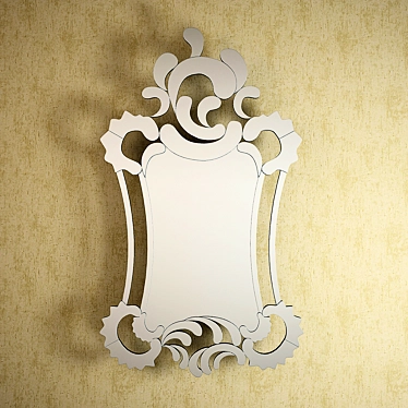 Elegant Neo Baroque Mirror 3D model image 1 