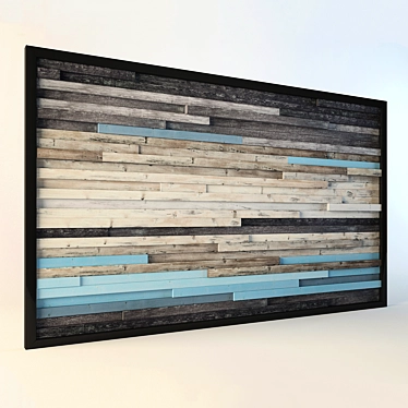 Rustic Charm: Modern Wood Art 3D model image 1 