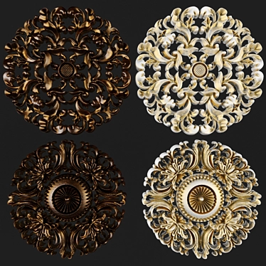 Elegant Ceiling Mouldings 3D model image 1 