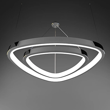 Soft Delta Circolo: Sleek Aluminum LED Profile 3D model image 1 