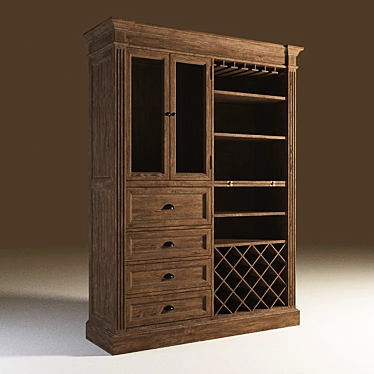 Custom Wine Cabinet: Fine Design 3D model image 1 