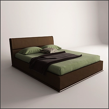 Elegant Double Bed: Mathias 3D model image 1 