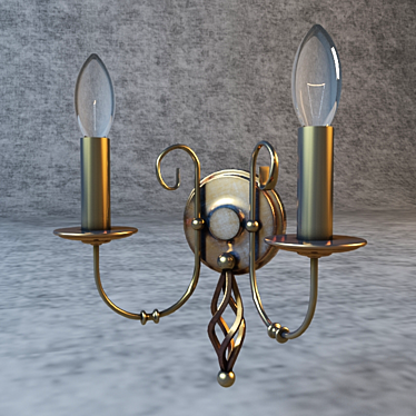 Artisan 2-Light Sconce by Elstead 3D model image 1 