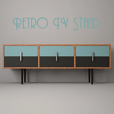 Retro Chic TV Stand 3D model image 1 