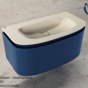 IdealStandard DEA Cabinet with Drawer 3D model image 1 