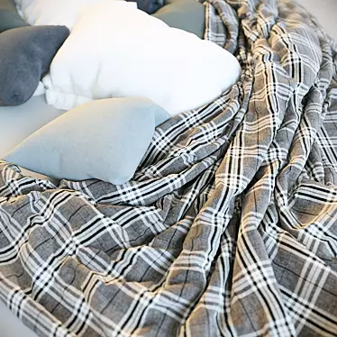 Cozy Dreams: Pillows & Blankets 3D model image 1 