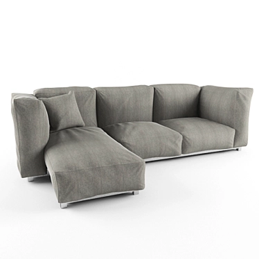 Modern 3-Seater Sofa 3D model image 1 