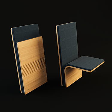 Modern Two-Position Conference Seat 3D model image 1 