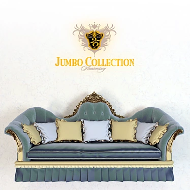 Elegant Palace Style Sofa 3D model image 1 