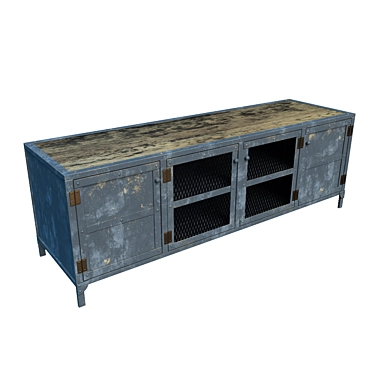 Industrial Loft Chest of Drawers 3D model image 1 