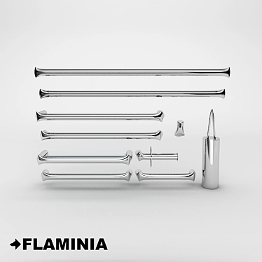 Flaminia Fold Bathroom Accessories Set 3D model image 1 