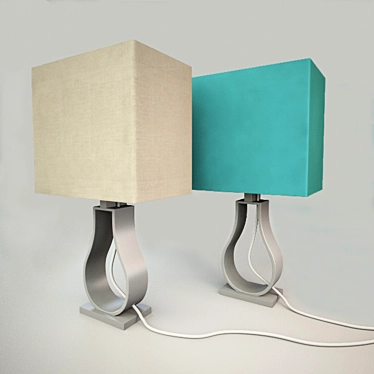 Modern Scandinavian Table Lamp 3D model image 1 