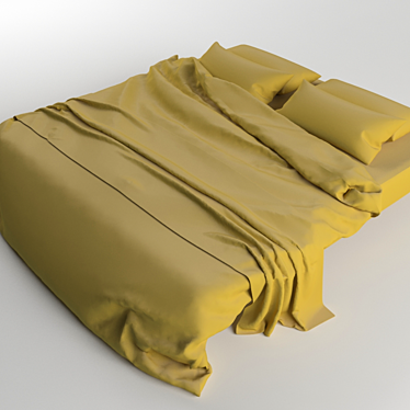 Luxury Bedding Set 3D model image 1 