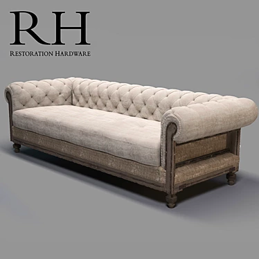 Luxury Deconstructed Chesterfield Sofas 3D model image 1 