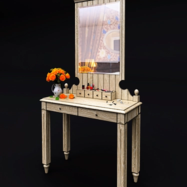 Elegant Vanity Table 3D model image 1 