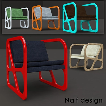 Modern Geometric Chairs & Benches | Naif Design 3D model image 1 