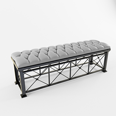 Elegant Bed Ottoman 3D model image 1 